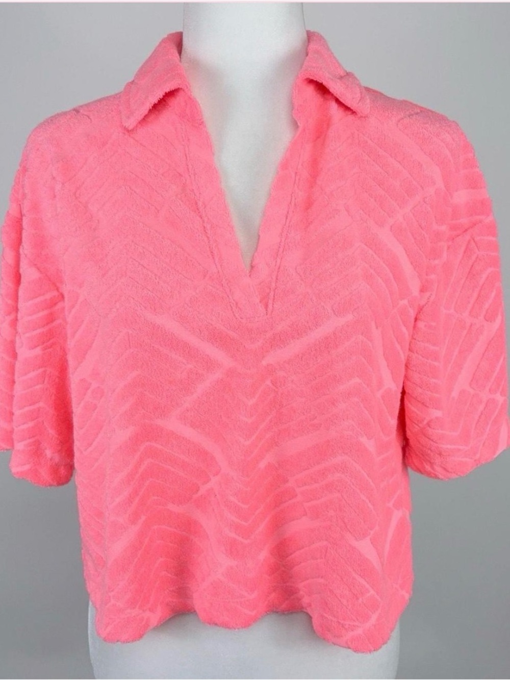 Lilly Pulitzer Belliview Short Sleeve Sunrise Coral Lilly Zig Zag